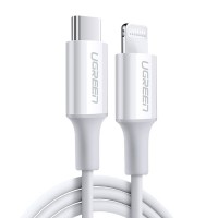  USB kabelis Ugreen US171 MFi USB-C to Lightning 3A 1.0m white 